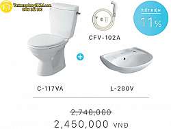 combo-bon-cau-2-khoi-inax-c117va-l280v-cfv-102a