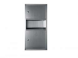 thung-dung-giay-inox-treo-tuong-ket-hop-thung-rac-atmor-td-8333s