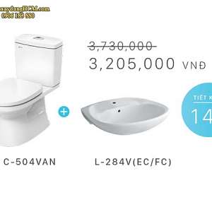 combo-bon-cau-2-khoi-inax-c-504van-l-284v
