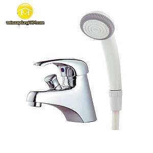 voi-lavabo-nong-lanh-ket-hop-tay-sen-caesar-b136c