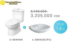 combo-bon-cau-2-khoi-inax-c-504van-l-284v