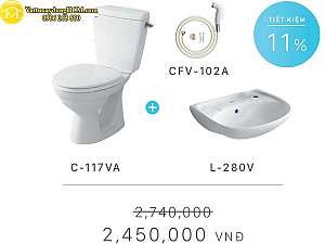 combo-bon-cau-2-khoi-inax-c117va-l280v-cfv-102a