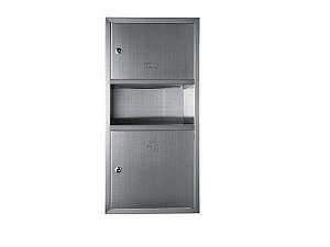 thung-dung-giay-inox-treo-tuong-ket-hop-thung-rac-atmor-td-8333s