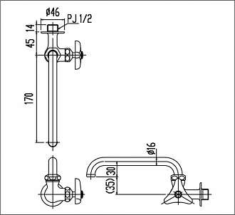 voi-nuoc-lanh-gan-tuong-inax-lf-16-13