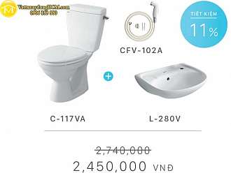 combo-bon-cau-2-khoi-inax-c117va-l280v-cfv-102a