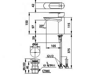voi-chau-lavabo-rua-tay-nong-lanh-cotto-ct2401a
