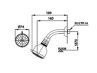 dau-sen-tam-dung-co-dinh-gan-tuong-cotto-z22-hm