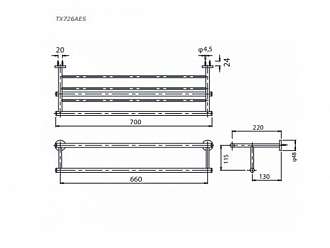 thanh-vat-khan-2-tang-cao-cap-660mm-toto-tx726aes