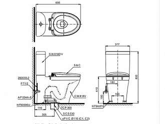 ban-cau-2-khoi-toto-cs818dt8-nap-roi-em-tc600vs